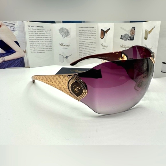 👑Chopard De Rigo 23KT Gold plated SCH883S 08FC 110 exclusive 🏆‼️ - Picture 16 of 16